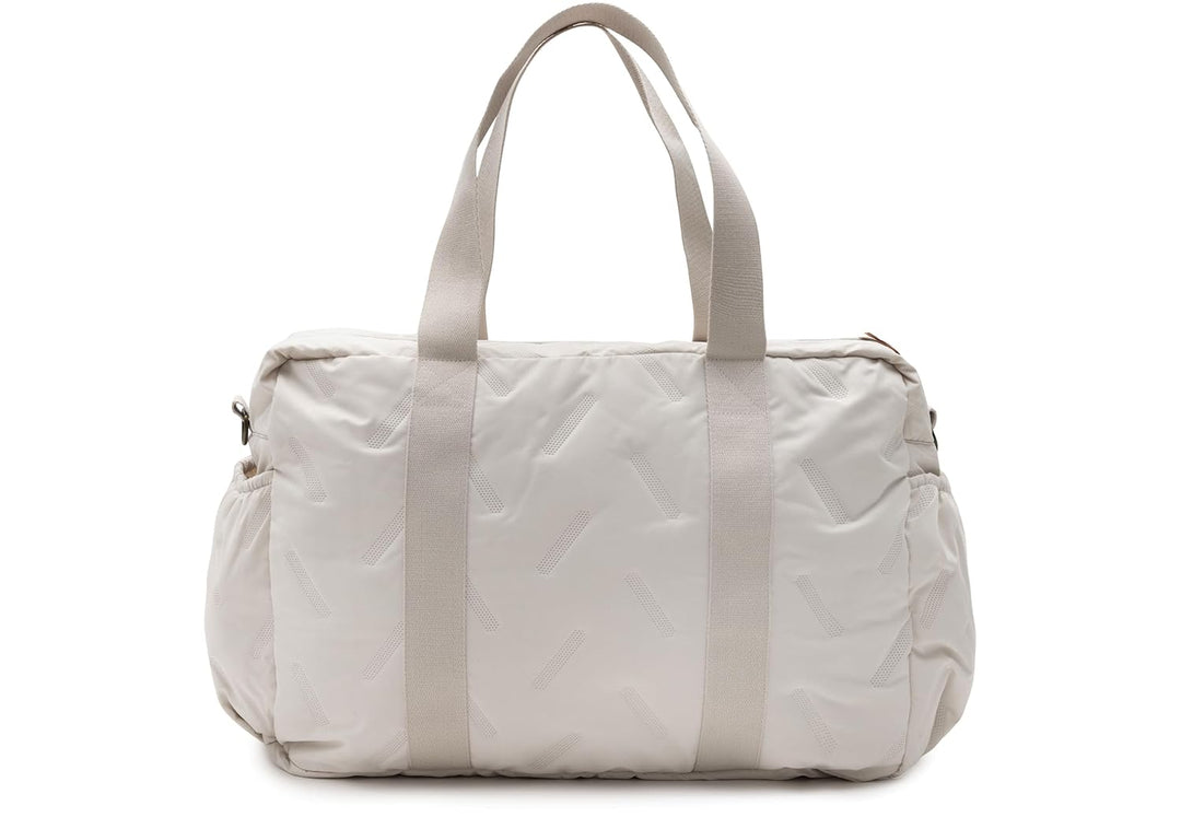 Jollein Wickeltasche Embossed Lily – Sand – Stylische Wickeltasche mit Geprägtem Muster – Wasserabwe