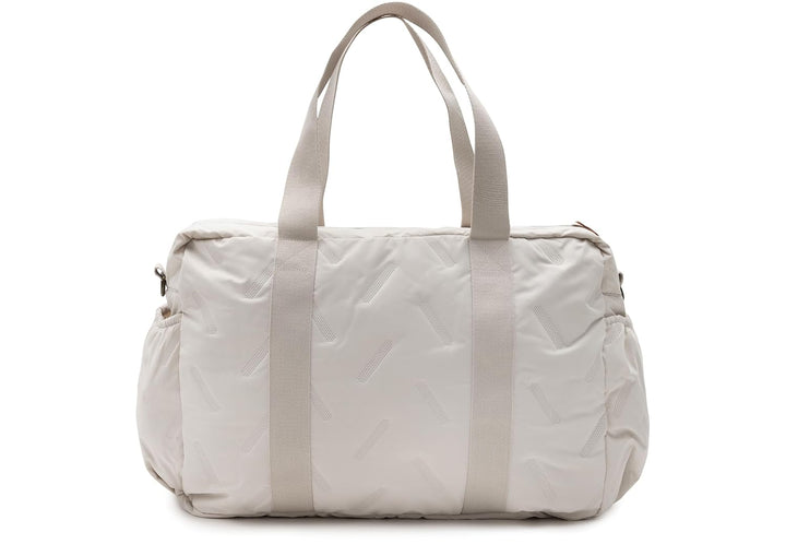 Jollein Wickeltasche Embossed Lily – Sand – Stylische Wickeltasche mit Geprägtem Muster – Wasserabwe