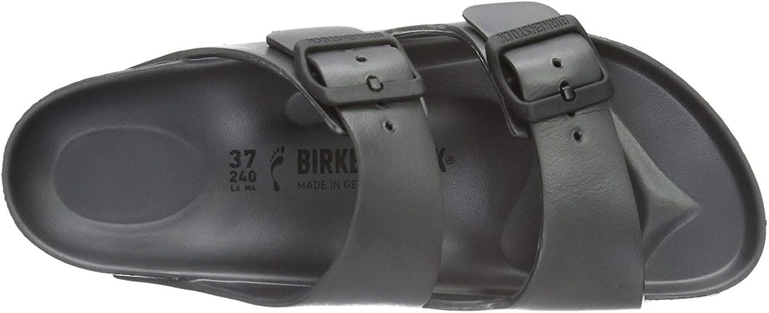 BIRKENSTOCK Herren Arizona Geöltes Leder Weit Pantoletten 42 EU Grau, 42 EU Grau