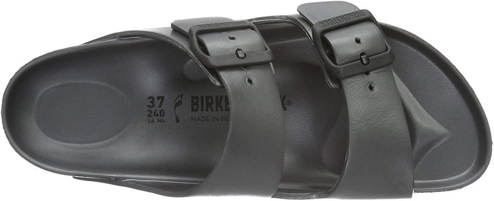 BIRKENSTOCK Herren Arizona Geöltes Leder Weit Pantoletten 42 EU Grau, 42 EU Grau
