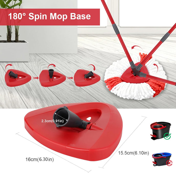 Sgizoku Moppstiel und Drehfuss, kompatibel mit Viledar/O-cedars Spin Turbo Mopp Turbo Smart/EasyWrin