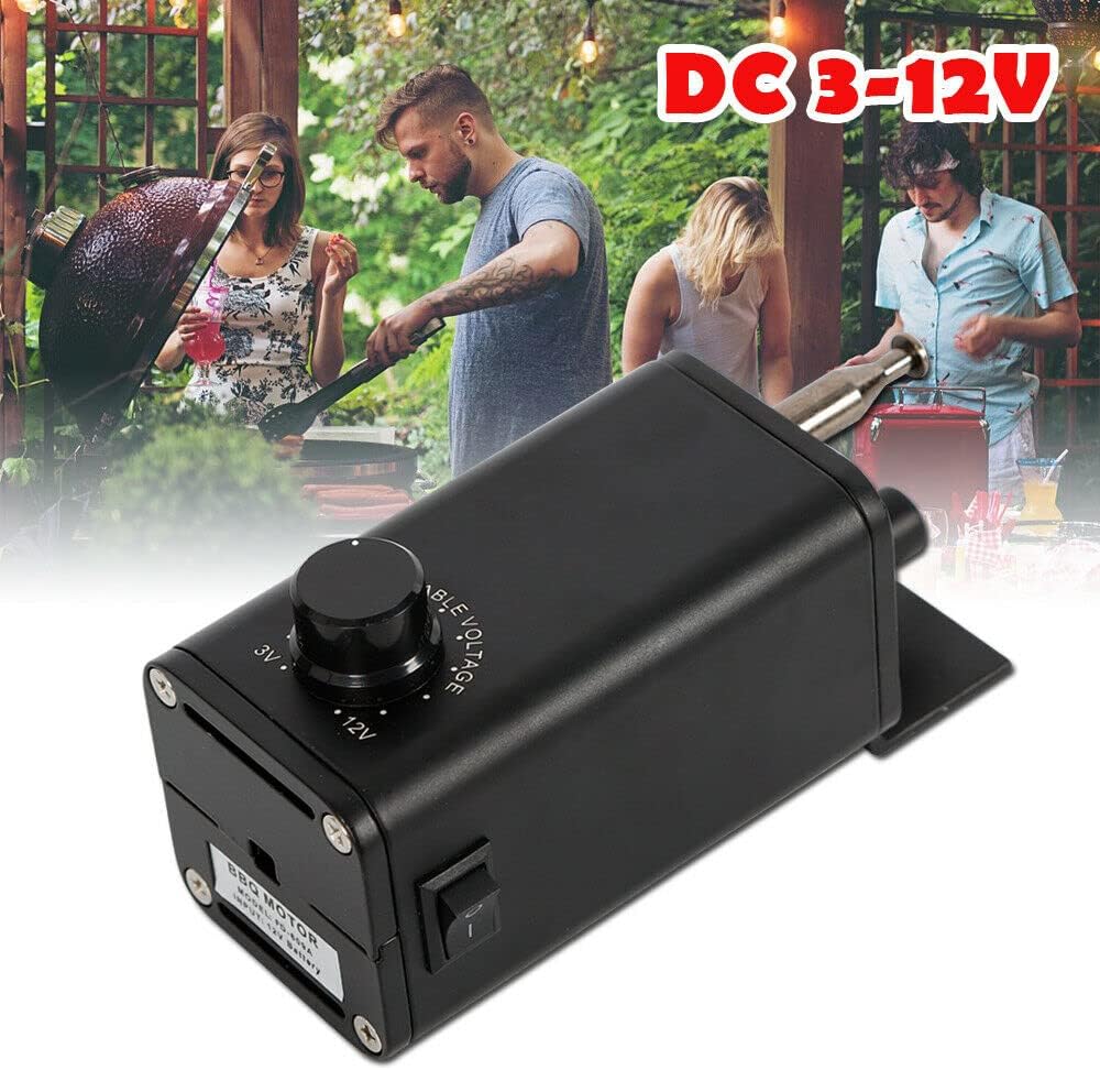 Grillmotor BBQ Motor Grillspiess Rotisserie Motor DC 3-12V Ausgang Einstellbar BBQ Roast Rotisserie