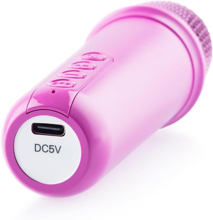 GOGEN Disco Kinder‑Bluetooth‑Party‑Lautsprecher I 6,5W I Karaoke mit 2 Mikrofonen I Licht‑Effekte I