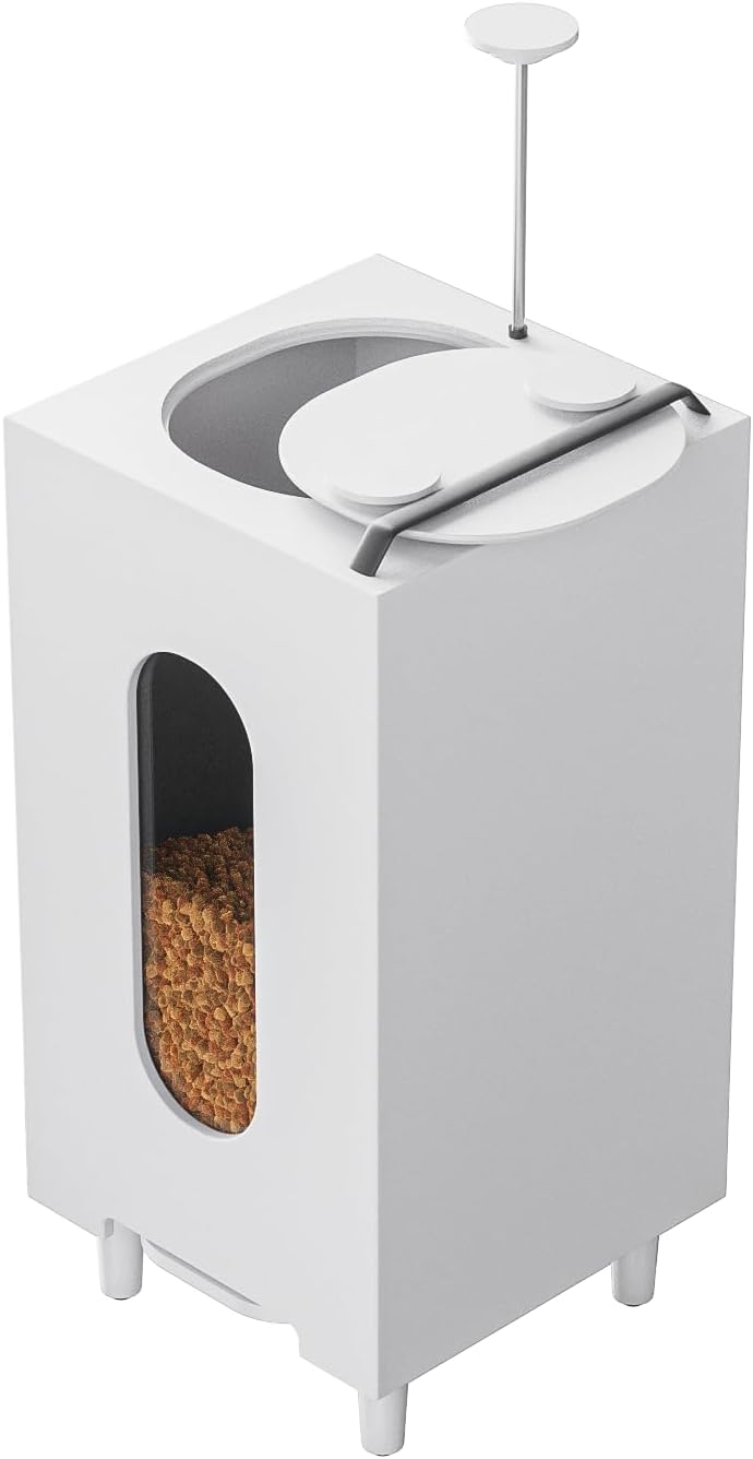 Trockenfutterspender 20L für Katzen Hunde Futterspender Futterautomat mit Schale Tiere 60 x 30 x 30