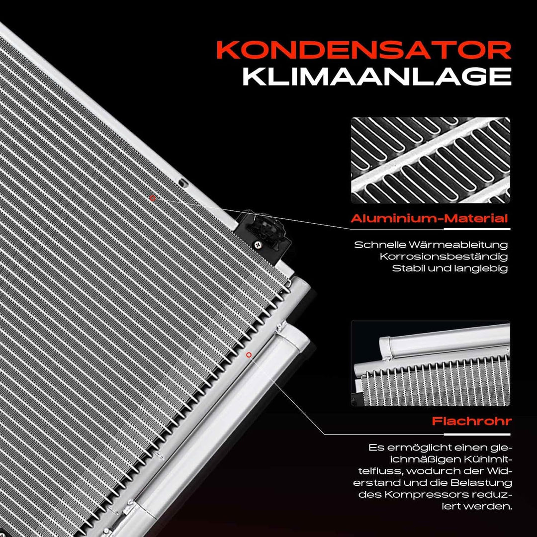 Frankberg Kondensator Klimaanlage mit Trockner Kompatibel mit Corolla E12 NDE12 E12J 1.4L-2.0L 2001-