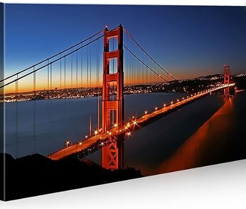 islandburner Bild Bilder auf Leinwand Golden Gate Bridge V3 1p XXL Poster Leinwandbild Wandbild Deko