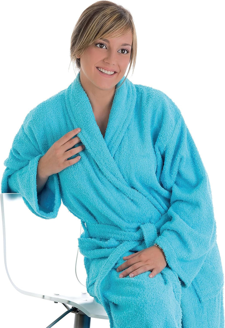 LEBENGOOD Bademantel für Damen, Herren, Unisex, Frottee 100% Baumwolle, Weicher Morgenmantel Dusche,