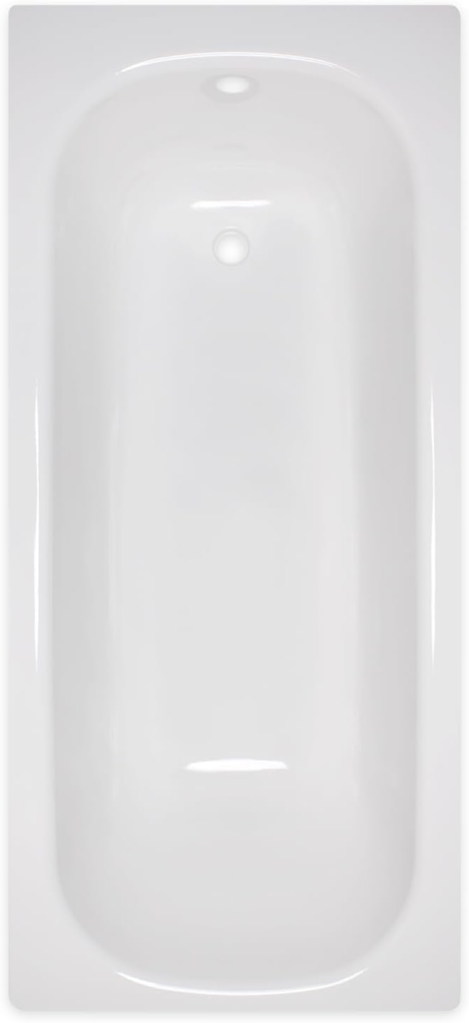 sanicomfort Badewannenset 160x70 cm aus Stahl-Email | 2,4 mm | Rechteckige Badewanne weiss | inkl. S