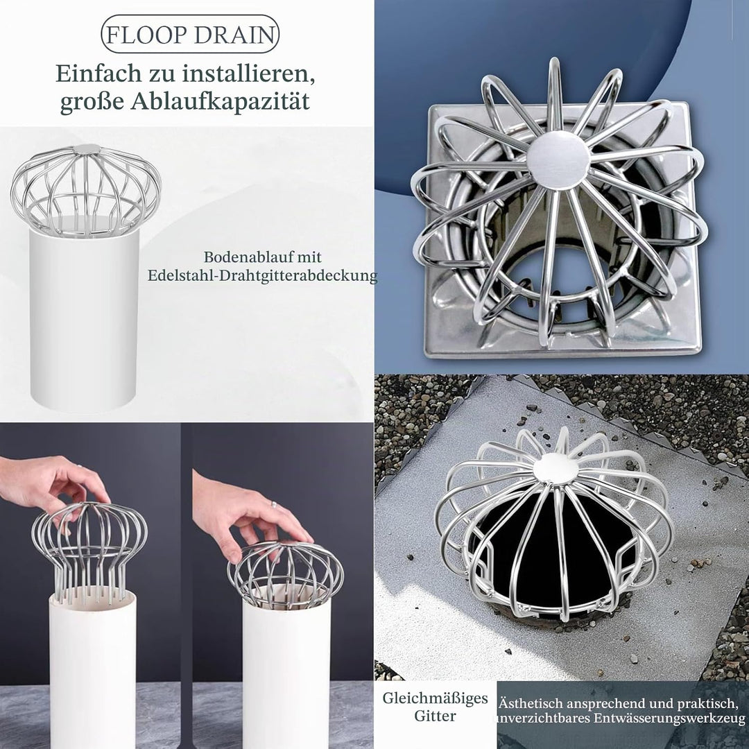 Edelstahl Fallrohrschutz, Dachrinnenschutz, Dachrinnen Fallrohrschutz, Fallrohrs Laubfangsieb, Fallr