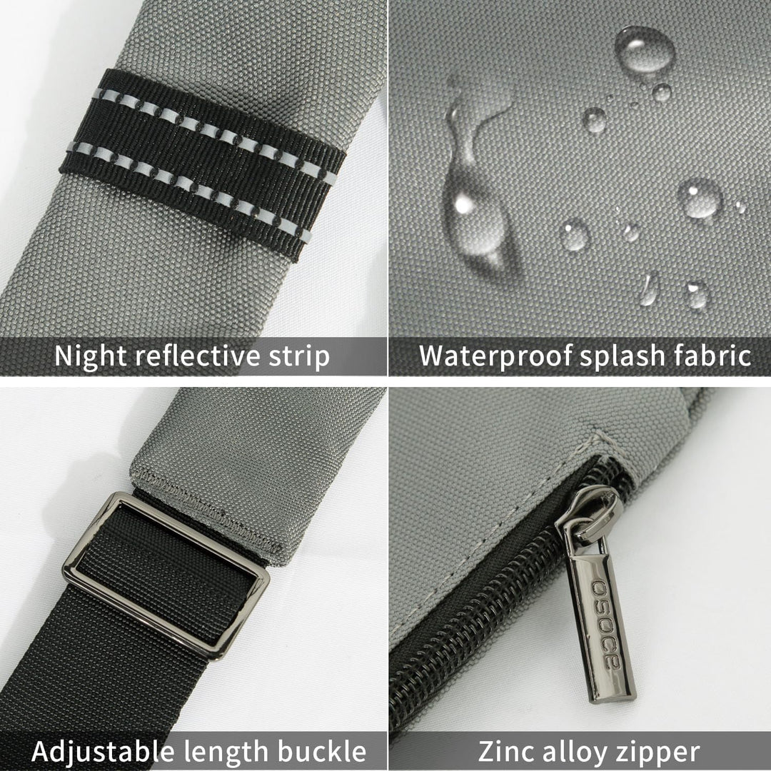 Umhängetaschen Herren RFID Wasserfeste Mini Bauchtasche Mehrere Taschen Schultertasche Anti-Diebstah