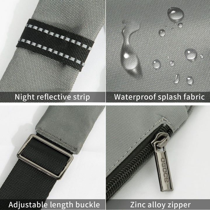 Umhängetaschen Herren RFID Wasserfeste Mini Bauchtasche Mehrere Taschen Schultertasche Anti-Diebstah