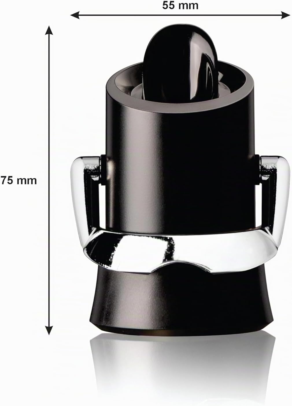 Vacu Vin Champagnerverschluss mit Ausgiesser – 2-in-1 Verschluss und Servierer – Hält Kohlensäure &