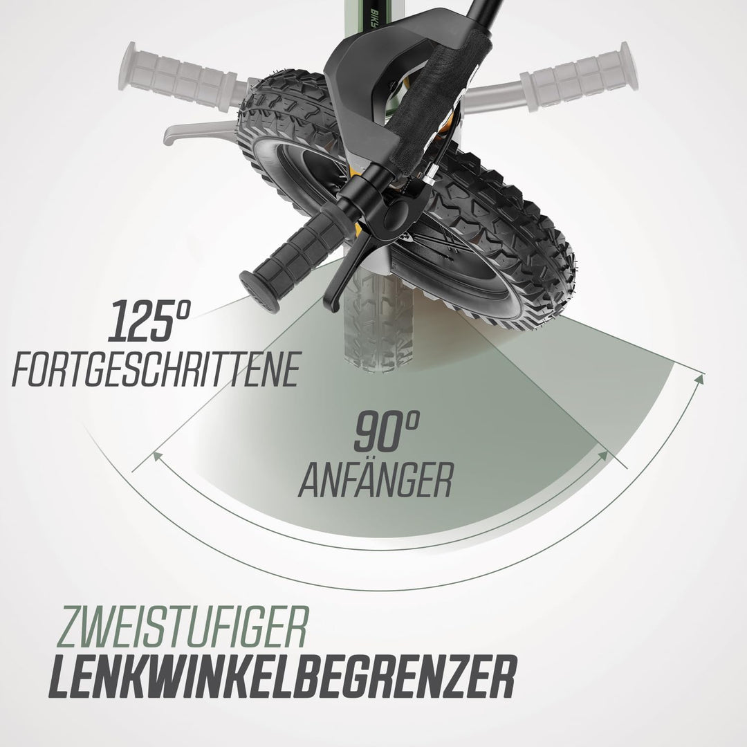 BERG Biky Cross Laufrad | ab 2 Jahren | 12 Zoll | Kinder Laufrad mit Handbremse | Luftreifen | Höhen