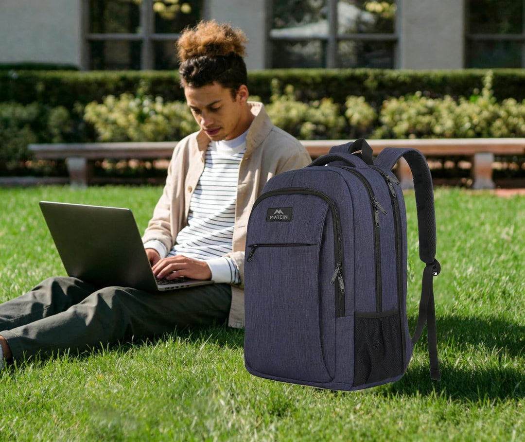 MATEIN Rucksack Herren Grosse 17,3 Zoll, Computer Arbeitsrucksack mit Laptopfach USB-Ladeanschluss S