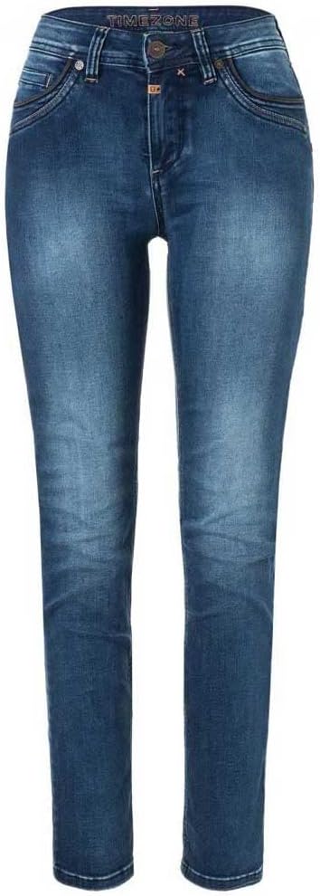 Timezone Damen Tahila Womenshape Slim Jeans 24W / 32L Blau (Bright Blue Wash 3151), 24W / 32L Blau (