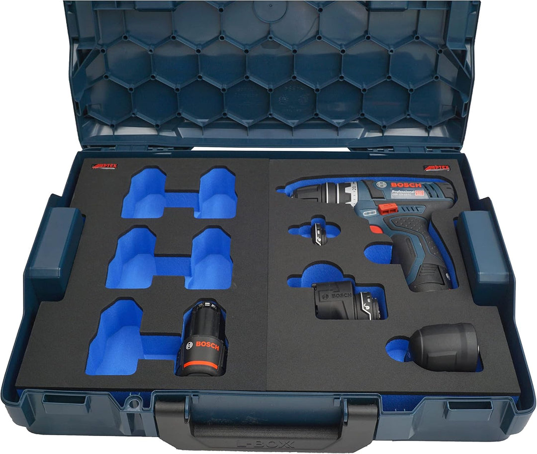 APTEX Schaumeinlage passend für Bosch Professional Akku-Bohrschrauber GSR 12V-15FC für halbe Bosch L
