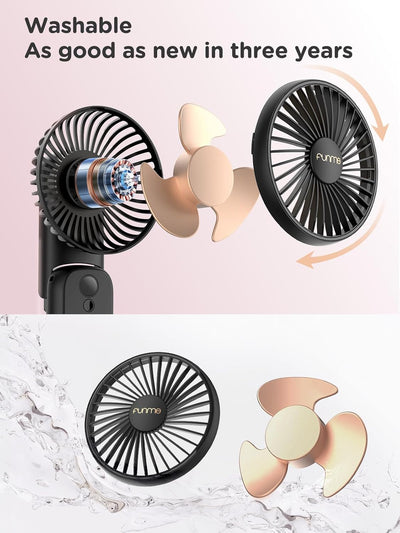HandHeld Fan, 10000 Batterie Power Bank mit Exquisite Geschenkbox, 3 IN 1 Handventilator Taschenlamp
