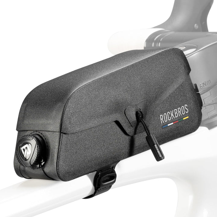 ROCKBROS Road to Sky Fahrrad Oberrohrtasche 100% Wasserdicht Magnetische Rahmentasche Fahrradtasche