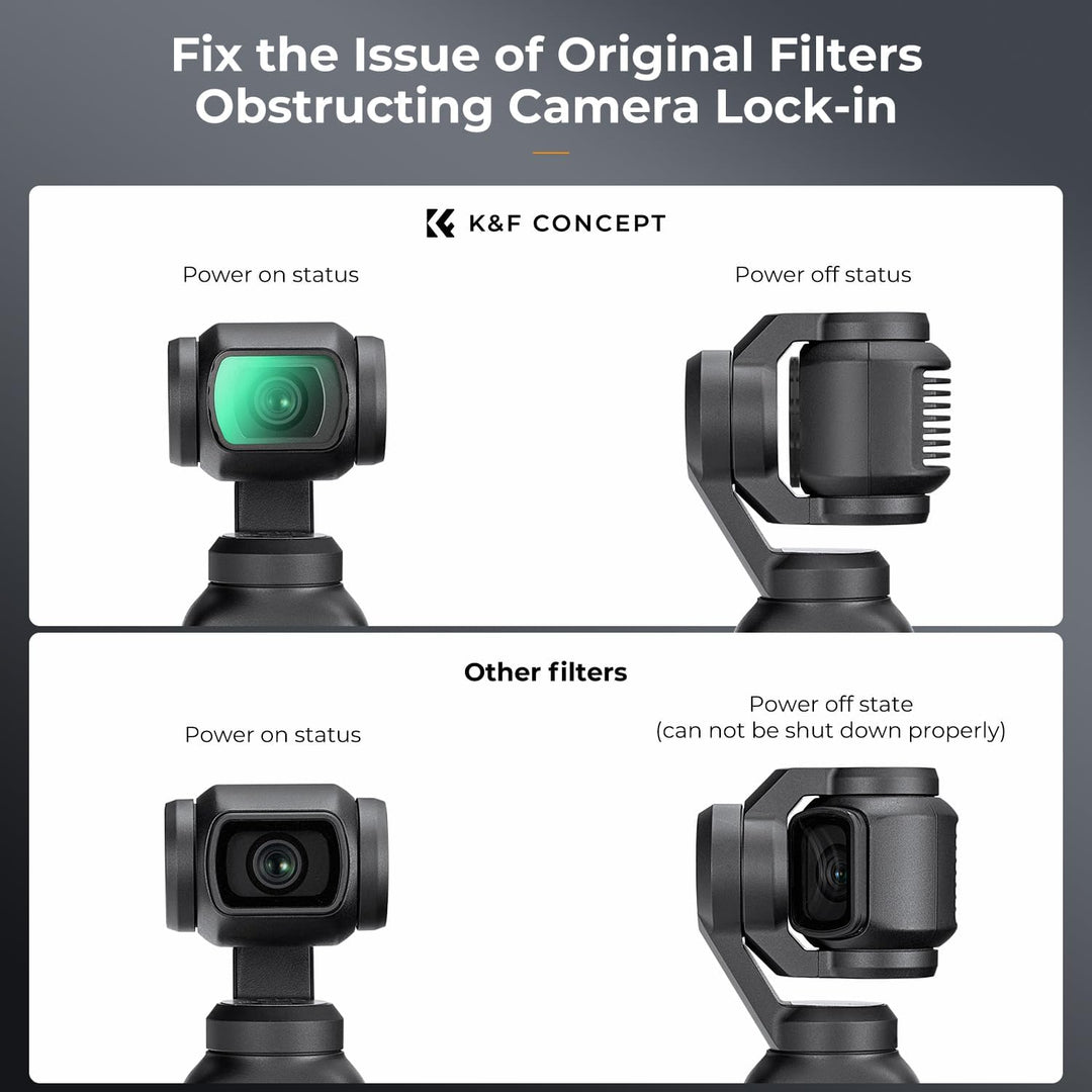 K&F Concept OSMO Pocket 3 Black Mist 1/4 Filter Magnetisch Kompatibel mit DJI OSMO Pocket 3 (Alumini