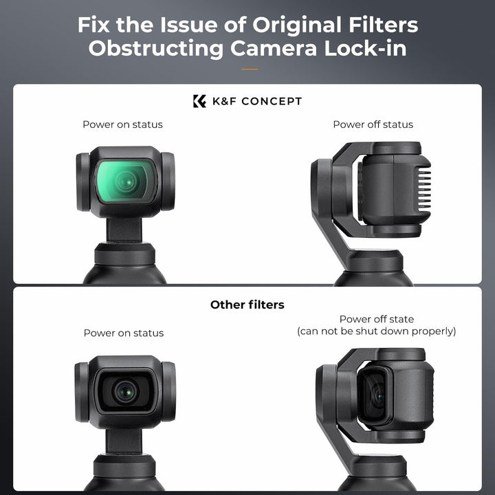 K&F Concept OSMO Pocket 3 Black Mist 1/4 Filter Magnetisch Kompatibel mit DJI OSMO Pocket 3 (Alumini