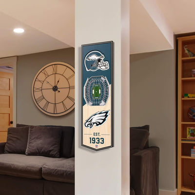 YouTheFan NFL 3D Stadion Banner, 15,2 x 48,3 cm Philadelphia Eagles, Philadelphia Eagles