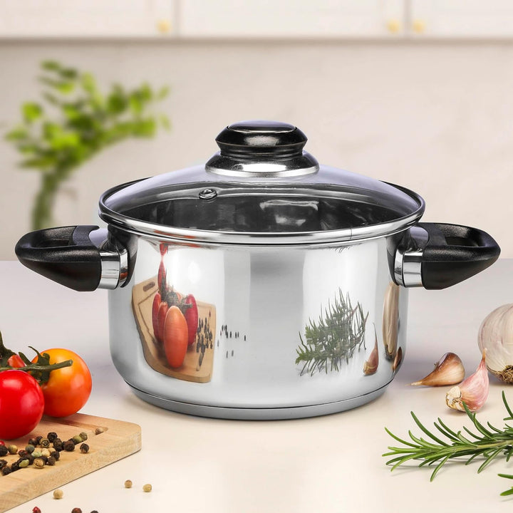 Gravidus Edelstahl-Universaltopf 16 cm - Vielseitiger Kochtopf für alle Herdarten inklusive Induktio