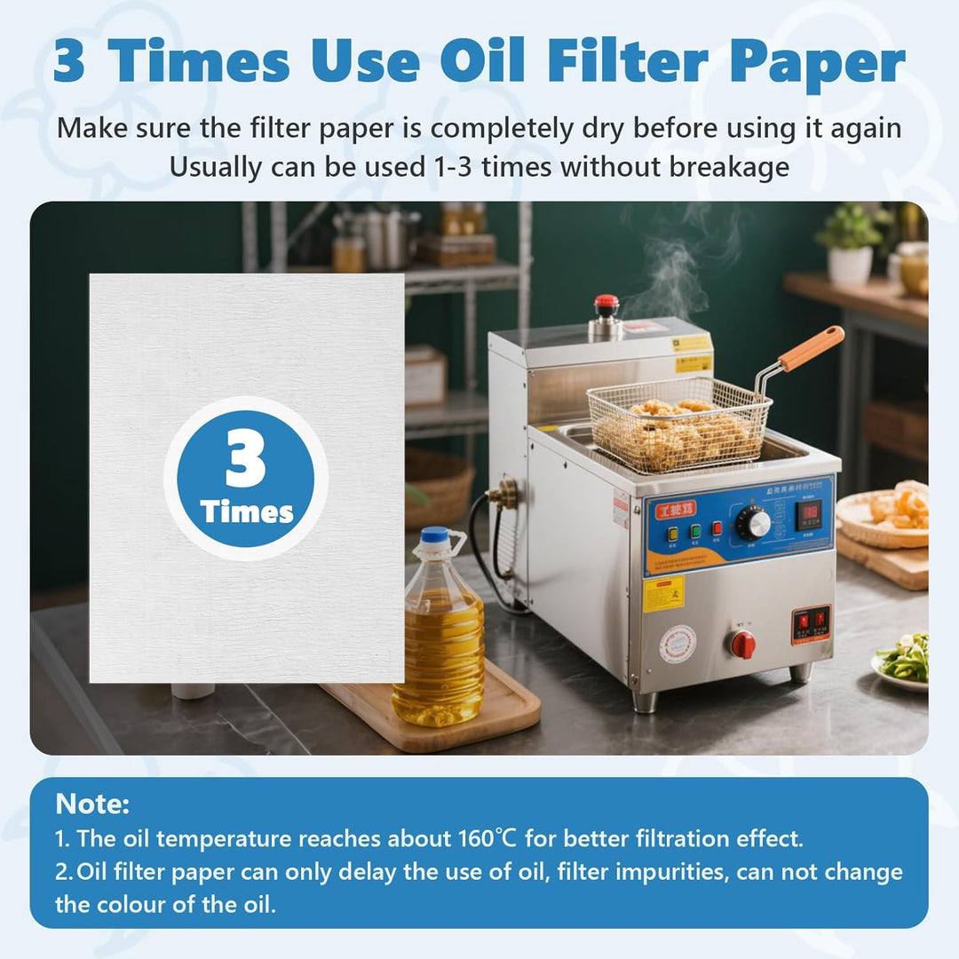 MXBAOHENG Ölfiltepapier 50 Stück Ölfilter für Fritteusen 35 * 45 cm verlängert die Lebensdauer des Ö