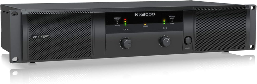 Behringer NX3000 Ultraleichter 3000-Watt-Class-D-Leistungsverstärker mit SmartSense-Lautsprecherimpe