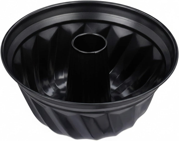 Relaxdays 4 x Gugelhupfform, Marmor- &amp; Rührkuchen, antihaftbeschichtet, Ø 25 cm, Carbonstahl, runde