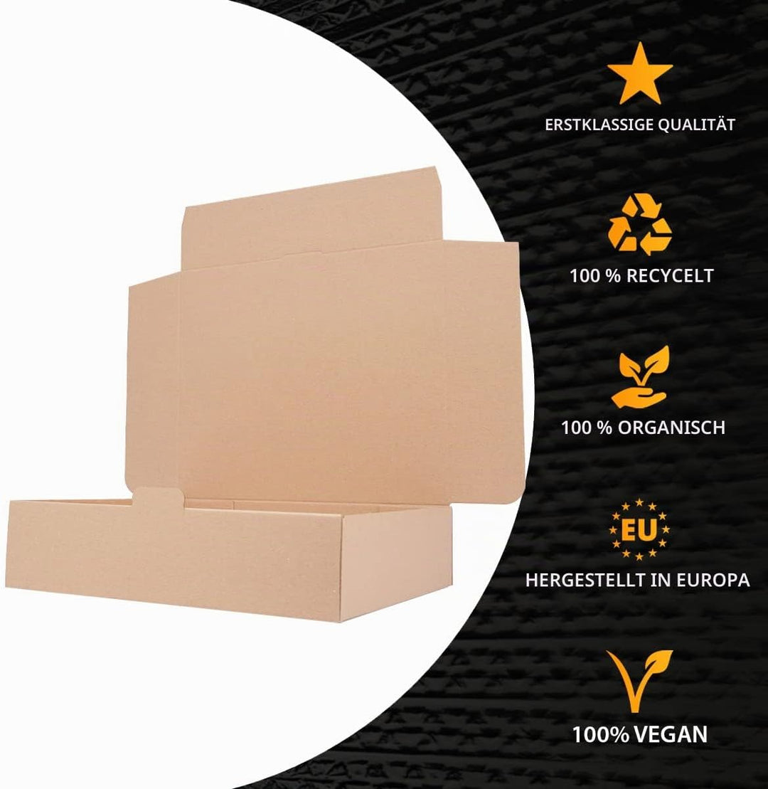 50 Faltschachteln Braun | 365 x 300 x 95mm - WP M | Versandkarton DHL Karton Hermes DPD GLS Verpacku
