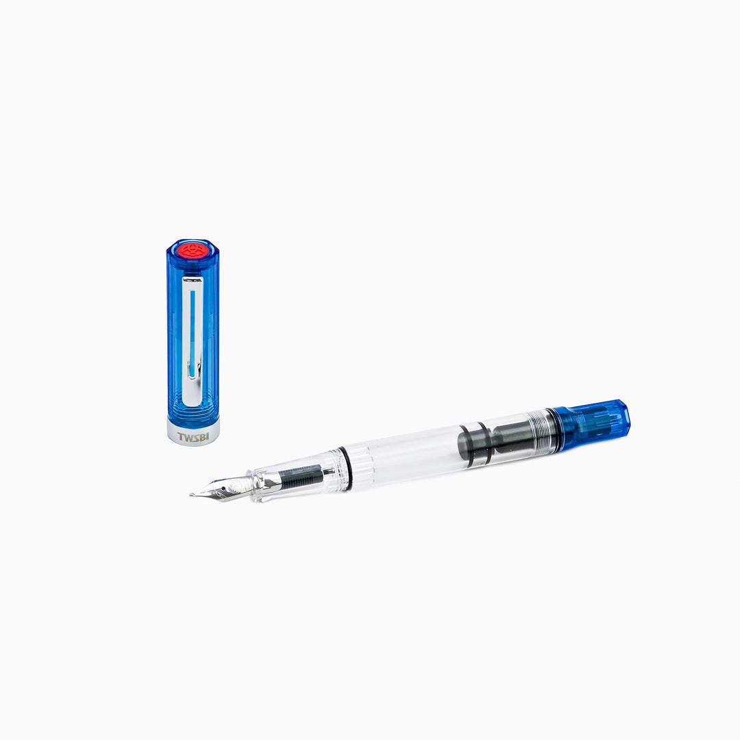 TWSBI ECO Kolbenfüllhalter Transparent Blau
