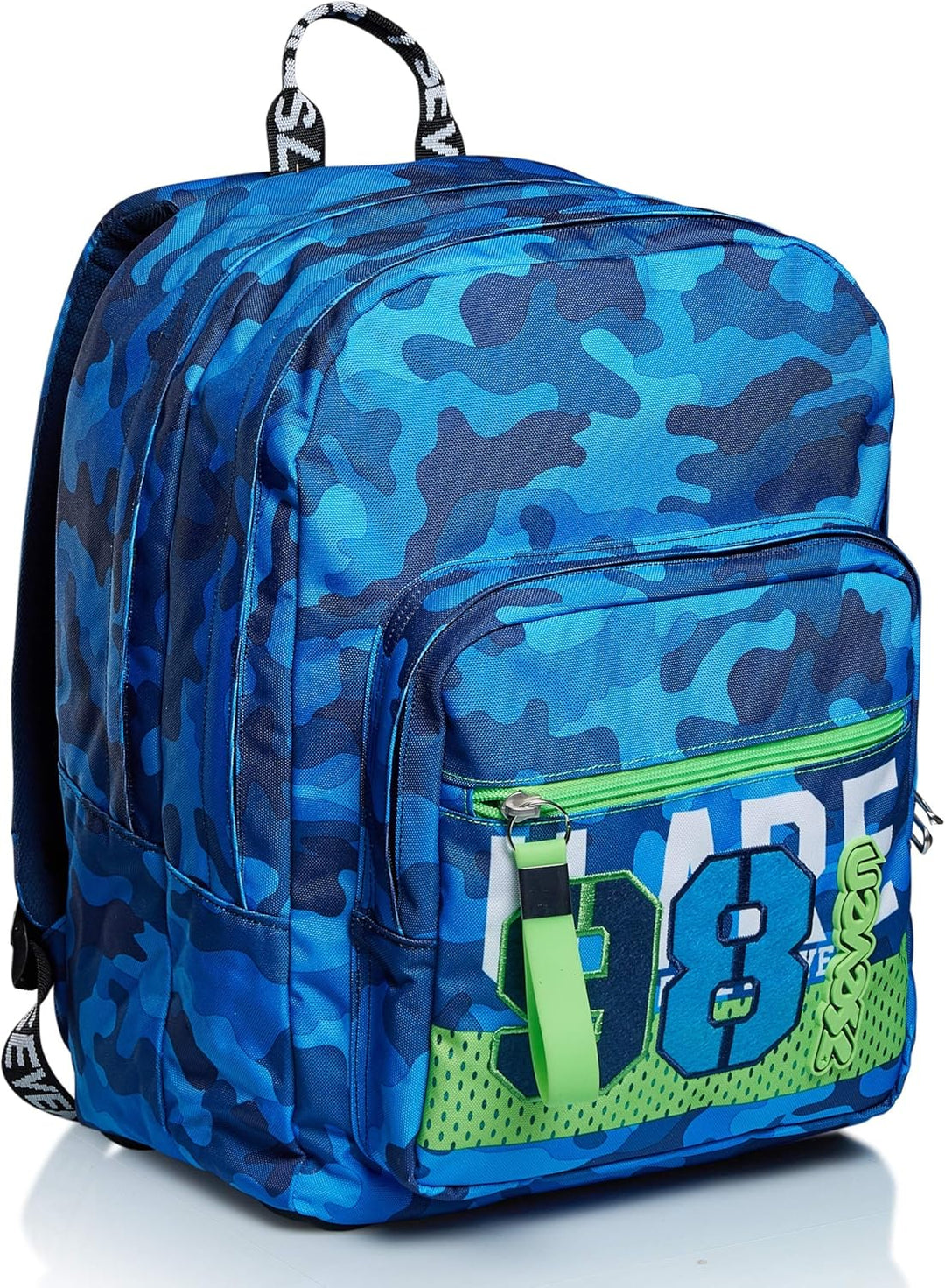 Seven Rucksack, Backpack für Schule, Uni & Freizeit, Geräumige Schultasche für Teenager, Mädchen und