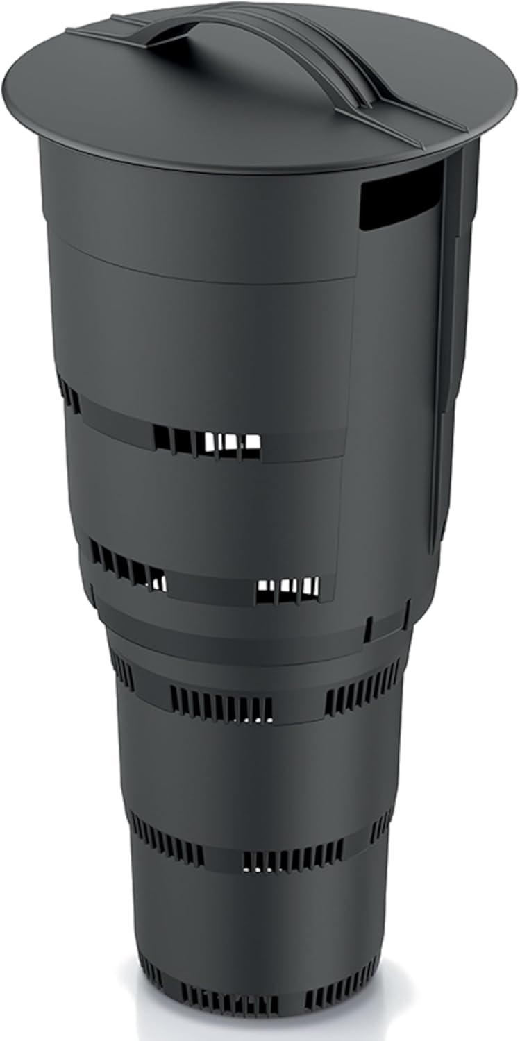 Komposter Unterirdischer Garten 11 L Anthrazit Kunststoff H 53 cm modularer Komposteimer Bio Mülleim