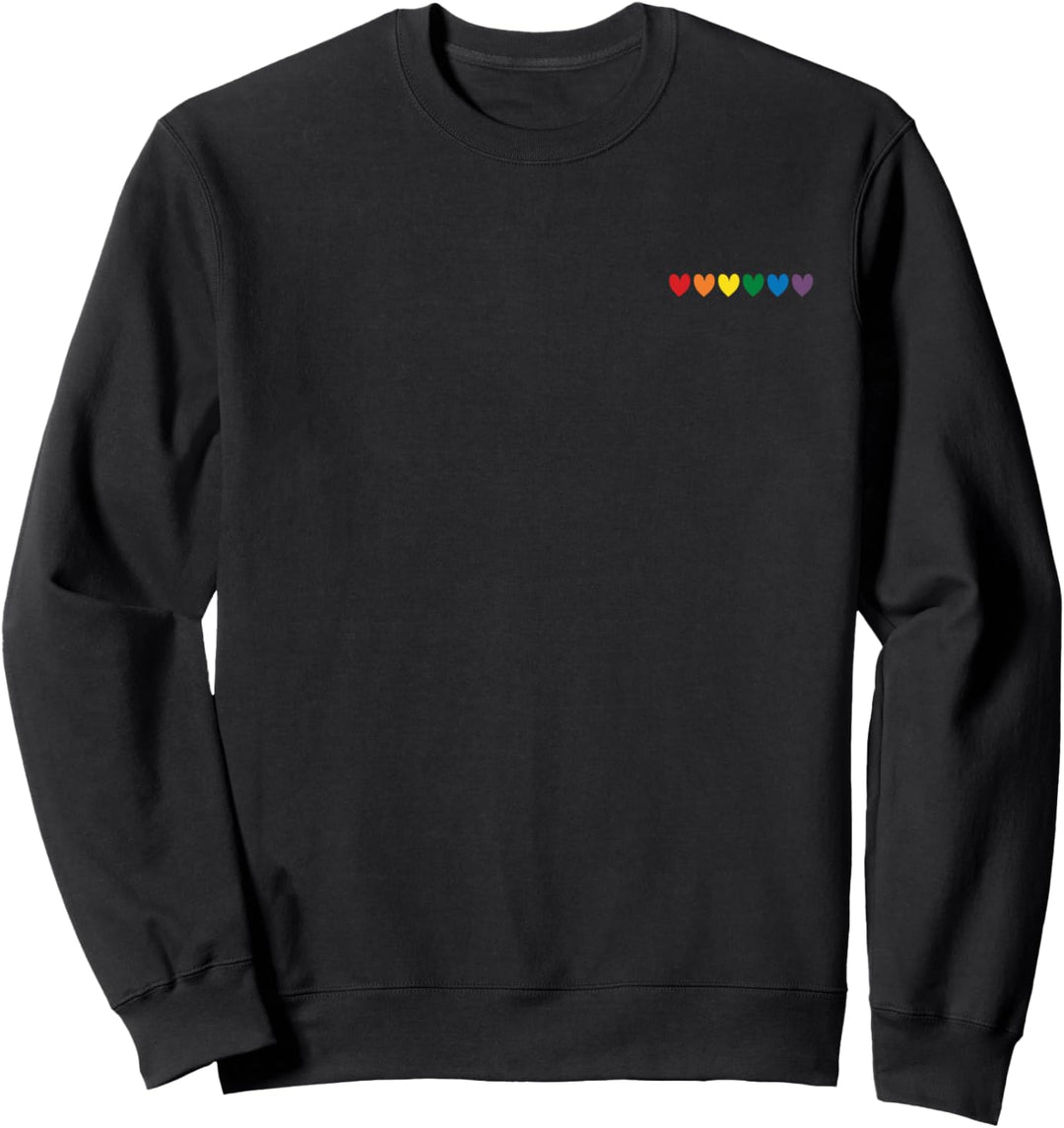 LGBT Rainbow Pride Hearts Homosexuell und Lesben Zeug Stolz Queer Sweatshirt