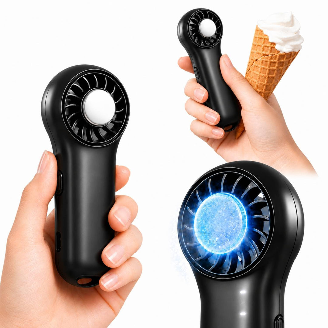 Handventilator mit Kühlfunktion, Tragbarer Mini Ventilator 20000 RPM Hochgeschwindigkeit, 20.5H Lauf
