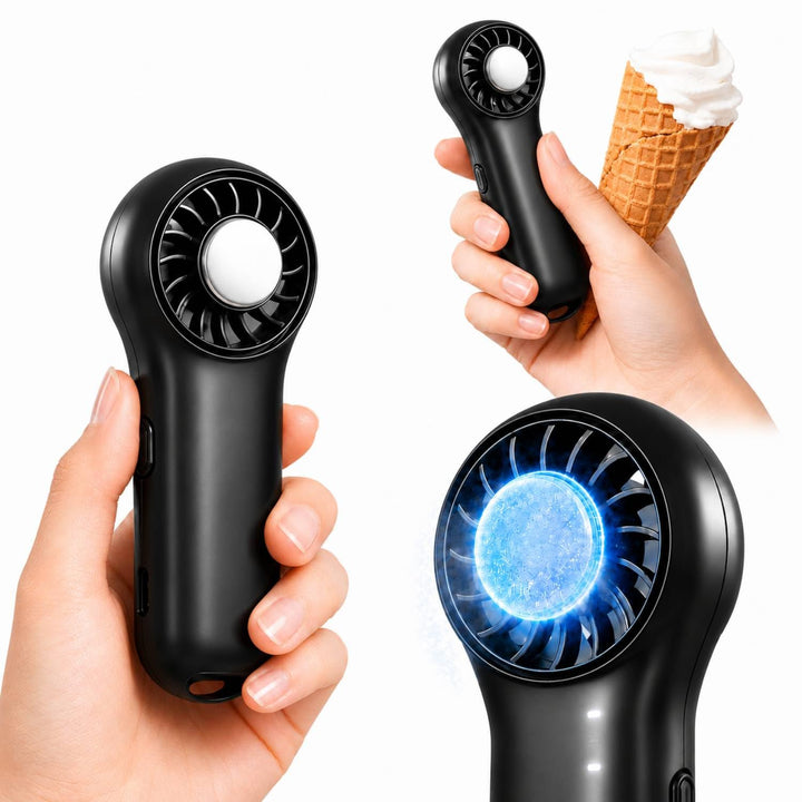 Handventilator mit Kühlfunktion, Tragbarer Mini Ventilator 20000 RPM Hochgeschwindigkeit, 20.5H Lauf