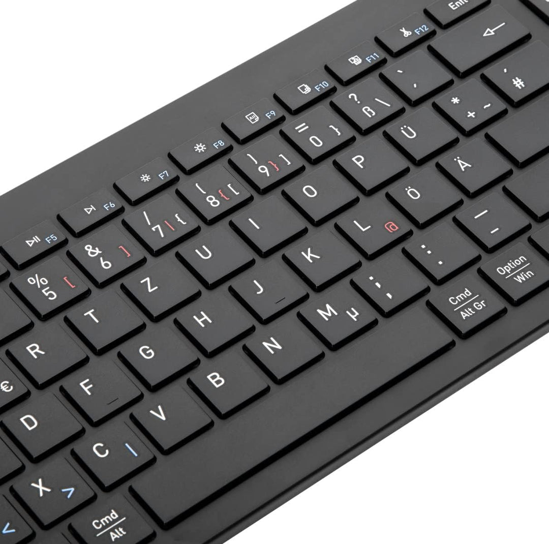 Targus AKB864DE Antimikrobielle Bluetooth-Tastatur für mehrere Geräte in voller Grösse (DE)