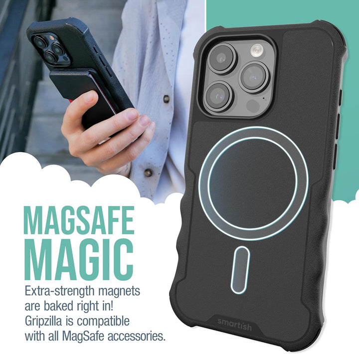 smartish GZ23MX-BLACK - Handyhülle Schwarze Krawatte Affäre iPhone 15 Pro, Schwarze Krawatte Affäre