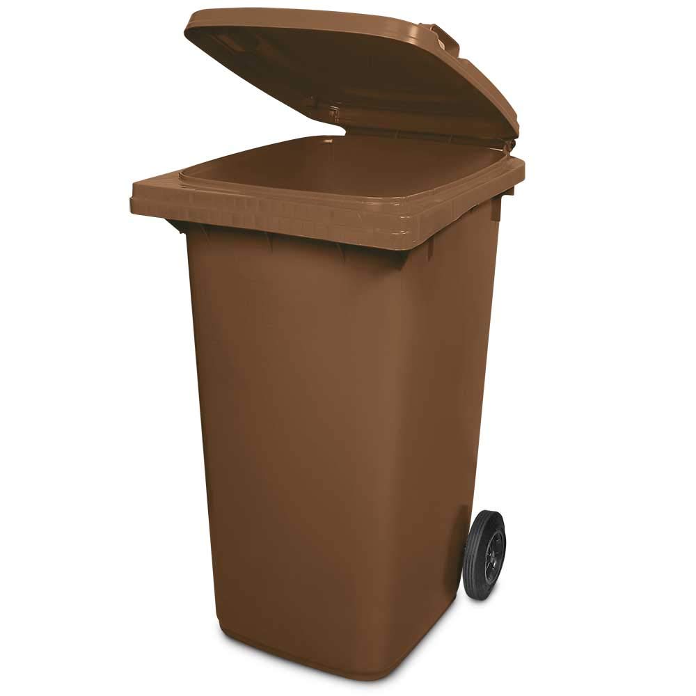 BRB Müllbehälter, Inhalt 240 Liter, HxBxT 1075 x 580 x 730 mm (braun), braun