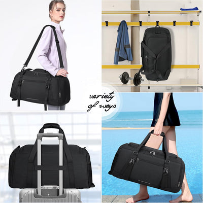 RAINSMORE Sporttasche Herren Damen Reisetasche Gross 40L Wasserdicht mit Schuhfach Nassfach Weekende