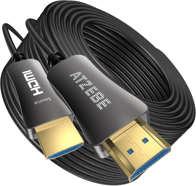 ATZEBE HDMI Glasfaser Kabel - 2M, 4K HDMI Kabel unterstützt UHD 4K@60Hz HDR, High Speed 18Gbps, YUV