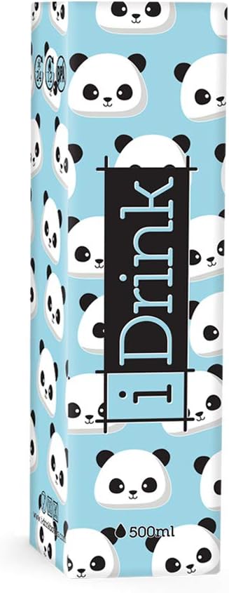 IDRINK - Trinkflasche 350/500/1000 ML Thermoflasche aus Stahl 750 ml Panda, 750 ml Panda