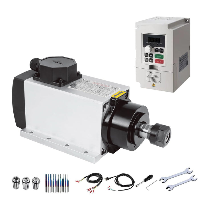 CNC-Spindel-Kit, 220 V, 2,2 kW, 2200 W, luftgekühlt, Motorspindel, quadratisch, CNC-Motorspindel, 2,