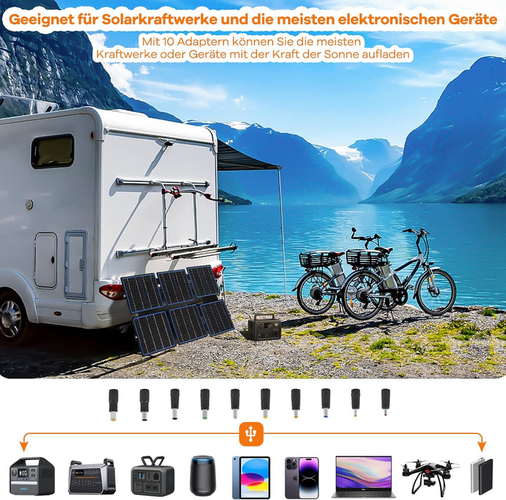 30W Solarpanel,faltbar solarladegerät powerbank solar für Handy Laptop,PD60 QC3.0 USB C Solar Panel