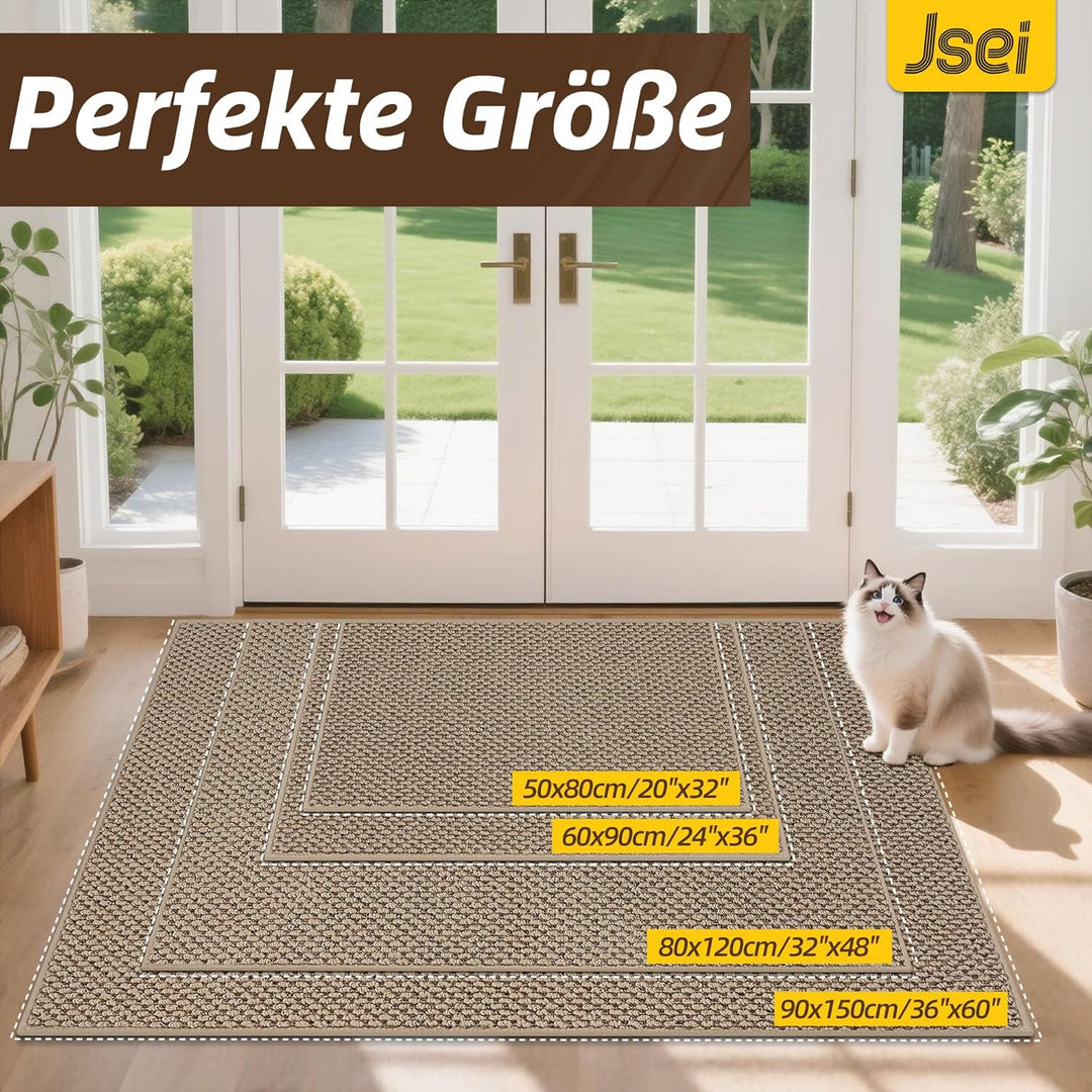 JSEI Fussmatte Innen 60 x 90 cm, Schmutzfangmatte rutschfest waschbar, Türmatte für Haustür Flur Ein