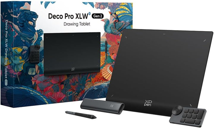 XPPen Deco Pro XLW Gen 2 Grafiktablett, Digitales Zeichentablett Bluetooth 5.0 ohne Display, 16K(163
