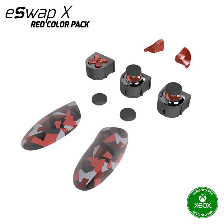 Thrustmaster eSwap X Red Colour Pack, Pack mit 7 Hintergrundbeleuchteten für eSwap X Controller Red