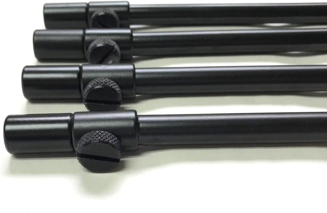 4 x 30-50 cm schwarze Karpfen-Grob-Aluminium-Banksticks Banksticks Banksticks Angeldeckel