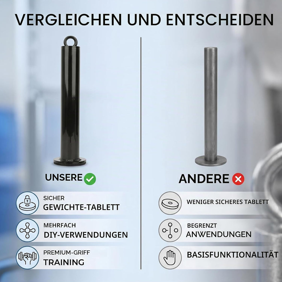 Alomejor Ladestift Fitness Barbell Slice Stützrahmen Edelstahl Freeweight Bar Ladestift Barbell Plat