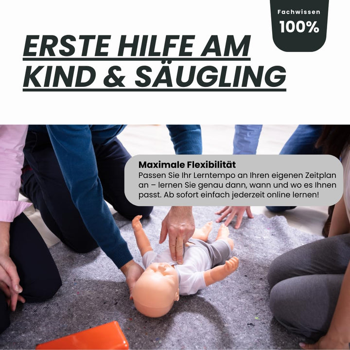 Online-Videokurs: Erste Hilfe bei Babys & Kleinkindern - inkl richtig helfen Ratgeber & Notfallkarte